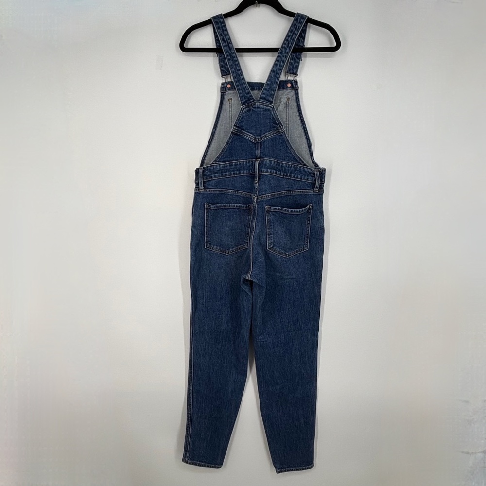 Old Navy Womens Size 4 TALL Overalls Medium Blue Denim Ankle Slim Leg Cotton - Picture 8 of 11